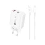 Φορτιστής με Θύρα USB-A και Θύρα USB-C και Καλώδιο USB-C - Lightning 20W